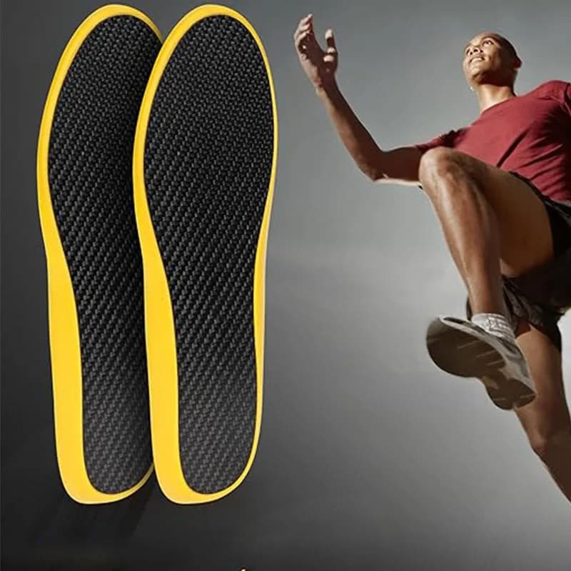 1 Paio di Solette Complete in Fibra di Carbonio per Scarpe, Inserti ad Alte Prestazioni per Sport, Basket, Pallavolo, Corsa