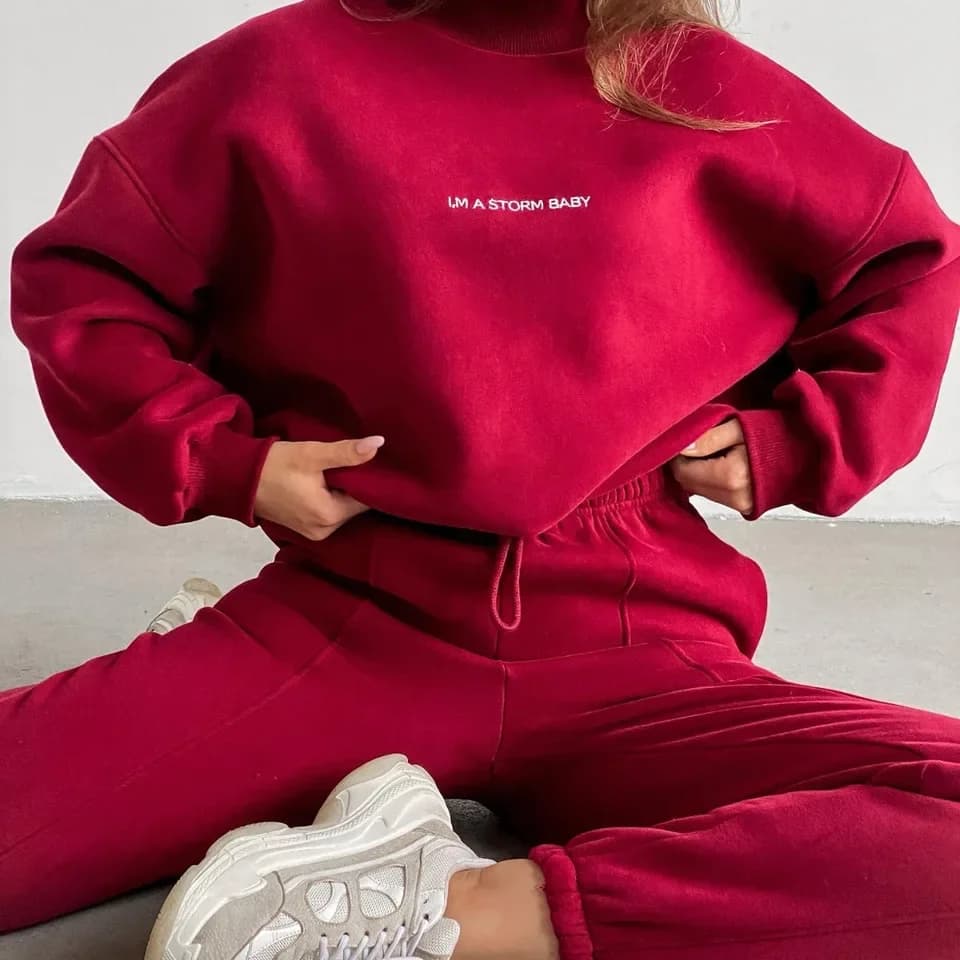 2025 Women's New Fashion Trend Comfortable Commuting Sports High-quality Printed Hooded Sweatshirt Set Two-piece Set for Women