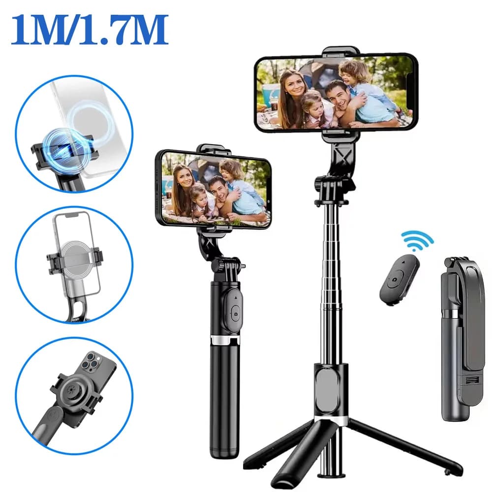 Supporto per treppiede per selfie stick wireless Telecomando Bluetooth con luce di riempimento per iPhone Cellulare Vlog Tiktk Streaming live