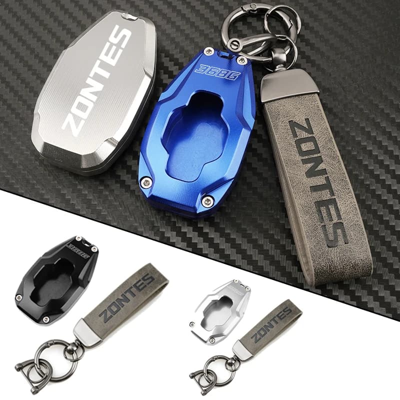 New 2026 For ZONTES 368G 368-G Motorcycle CNC Key Protective Shell Remote Control Cover Metal Shell Laser engraving LOGO