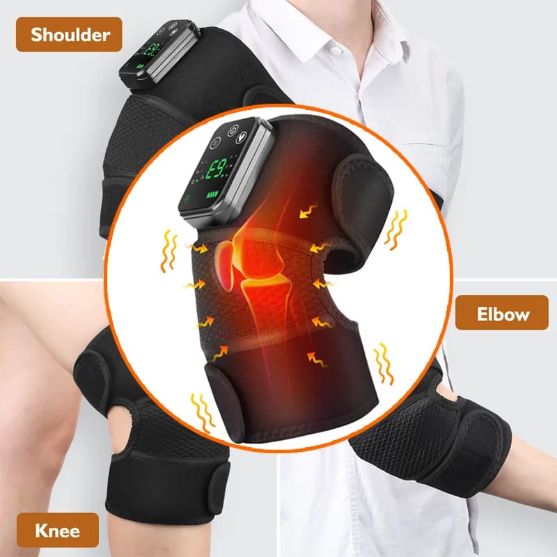 Supporto per Ginocchio Riscaldato USB Universale, 3 Livelli di Riscaldamento Elettrico e Massaggio Vibrante, per Alleviare il Dolore alle Articolazioni, Regalo per la Cura di Spalle, Gambe e Ginocchia