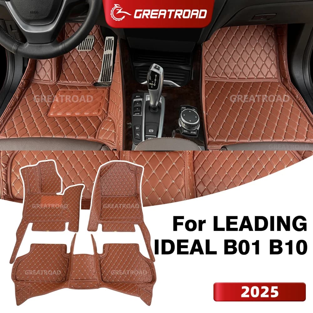 GREATROAD Tappetini Auto Personalizzati per LEADING IDEAL B01/B10 (5 Posti) 2025, Copertura Tappeto Auto, Accessori Interni