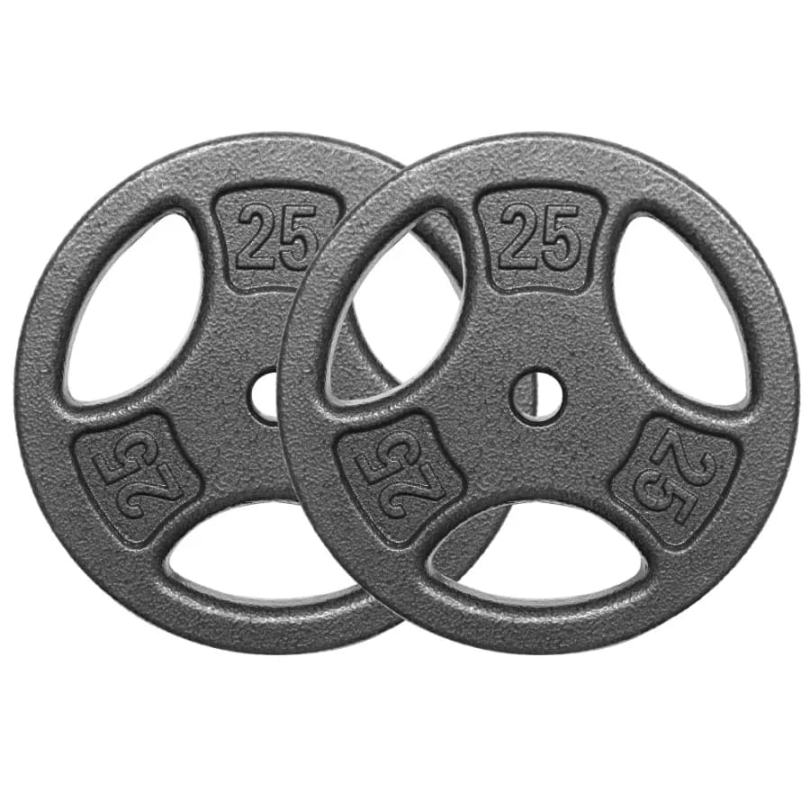 Standard 50LB Cast Iron Grips Set, 2x25LB With 1 Inch Holes, Suitable for Standard Size Bars