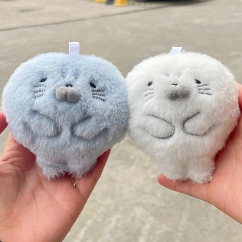 Portachiavi in Peluche a Forma di Foca Morbida e Carina, Ciondolo Kawaii per Zaino Scolastico, Accessori per Zaini, Regali di Natale e Capodanno per Bambini