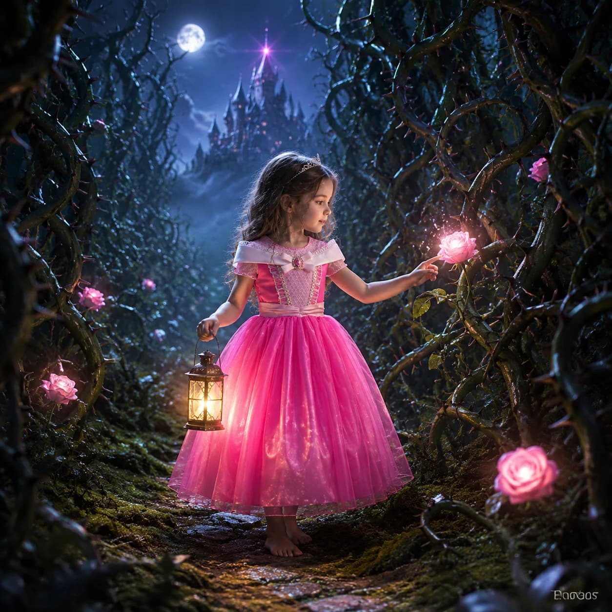 Abito da Principessa Aurora Rosa per Bambine, Costume Cosplay della Bella Addormentata, Vestito per Feste di Compleanno e Carnevale, per Bambine 2-8 Anni, Regalo