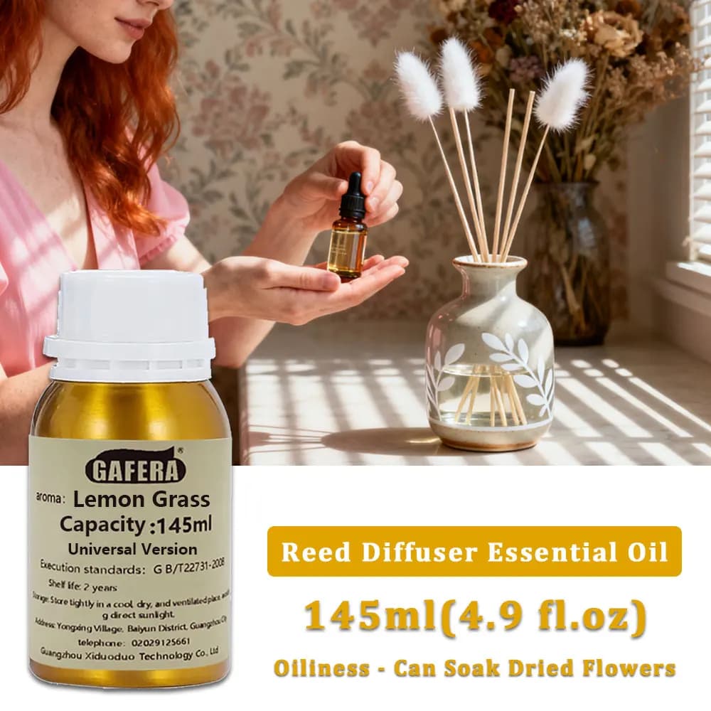 GAFERA 145ml (4.9 fl.oz) Olio Essenziale di Citronella Shangri-La Wild Bluebell Hilton - Liquido Supplementare per Aromaterapia Senza Fiamma