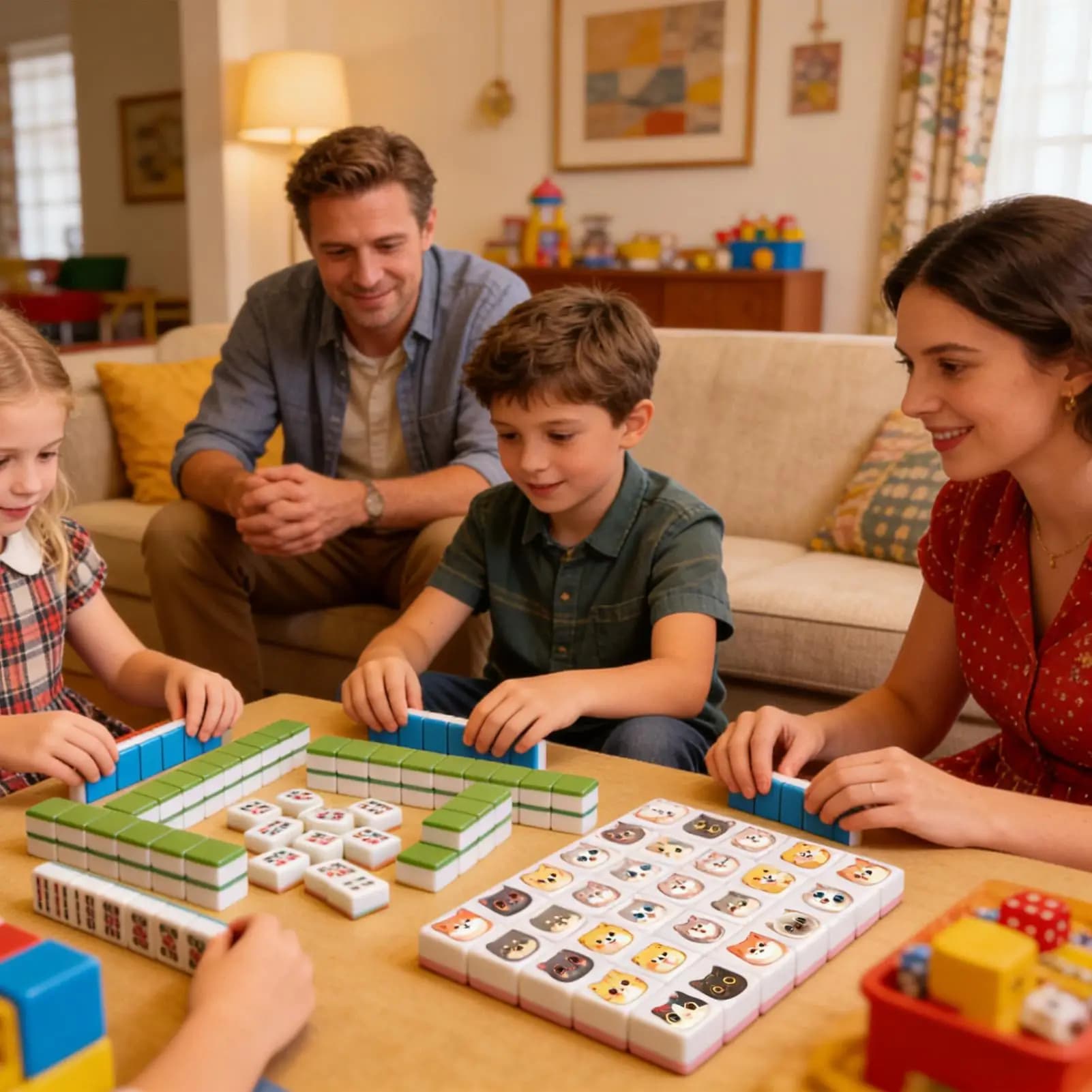 Nuovo set di Mahjong per riunioni di famiglia, con motivo a bandiera, gioco per il tempo libero in famiglia, Mahjong portatile mini da viaggio