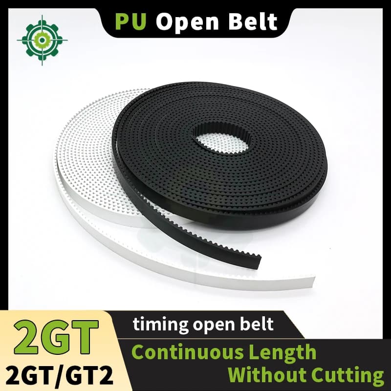 Cinghia Aperta 2GT in PU, Cinghia GT2 per Stampante 3D, Cinghia 2GT 2M GT2, Cinghia da 6mm 10mm 15mm, Cinghia Dentata Aperta in Poliuretano PU 2GT GT2
