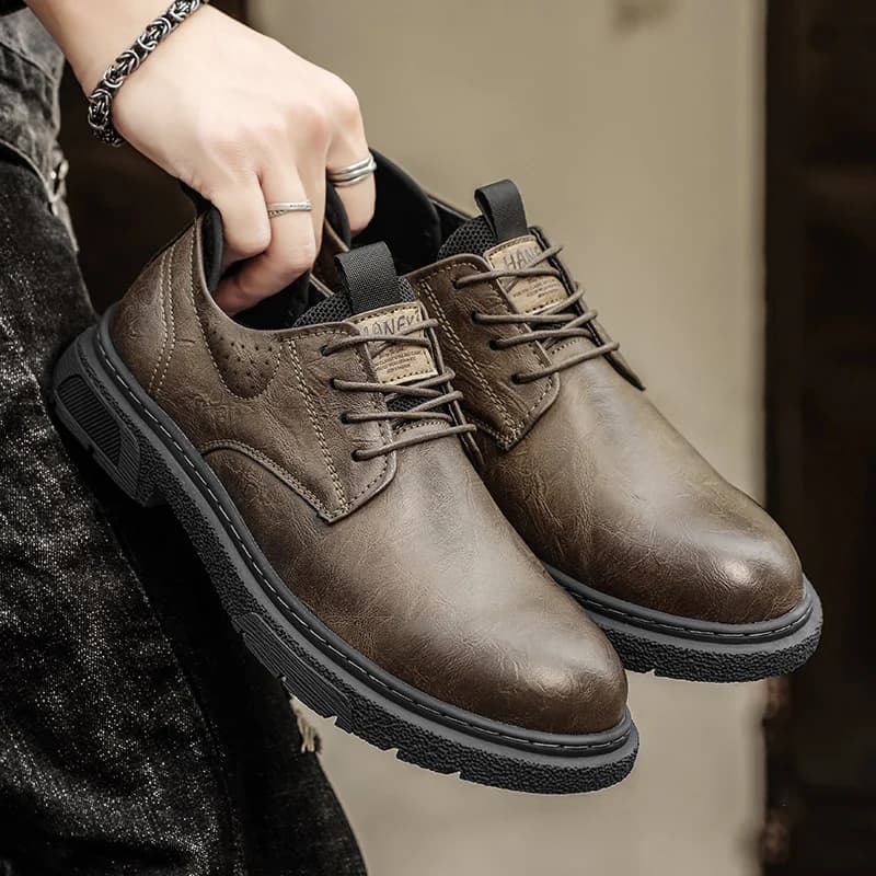 Men's casual leather shoes Classic casual gentleman style Dress up party High quality adult comfortable daily versatile 38-46