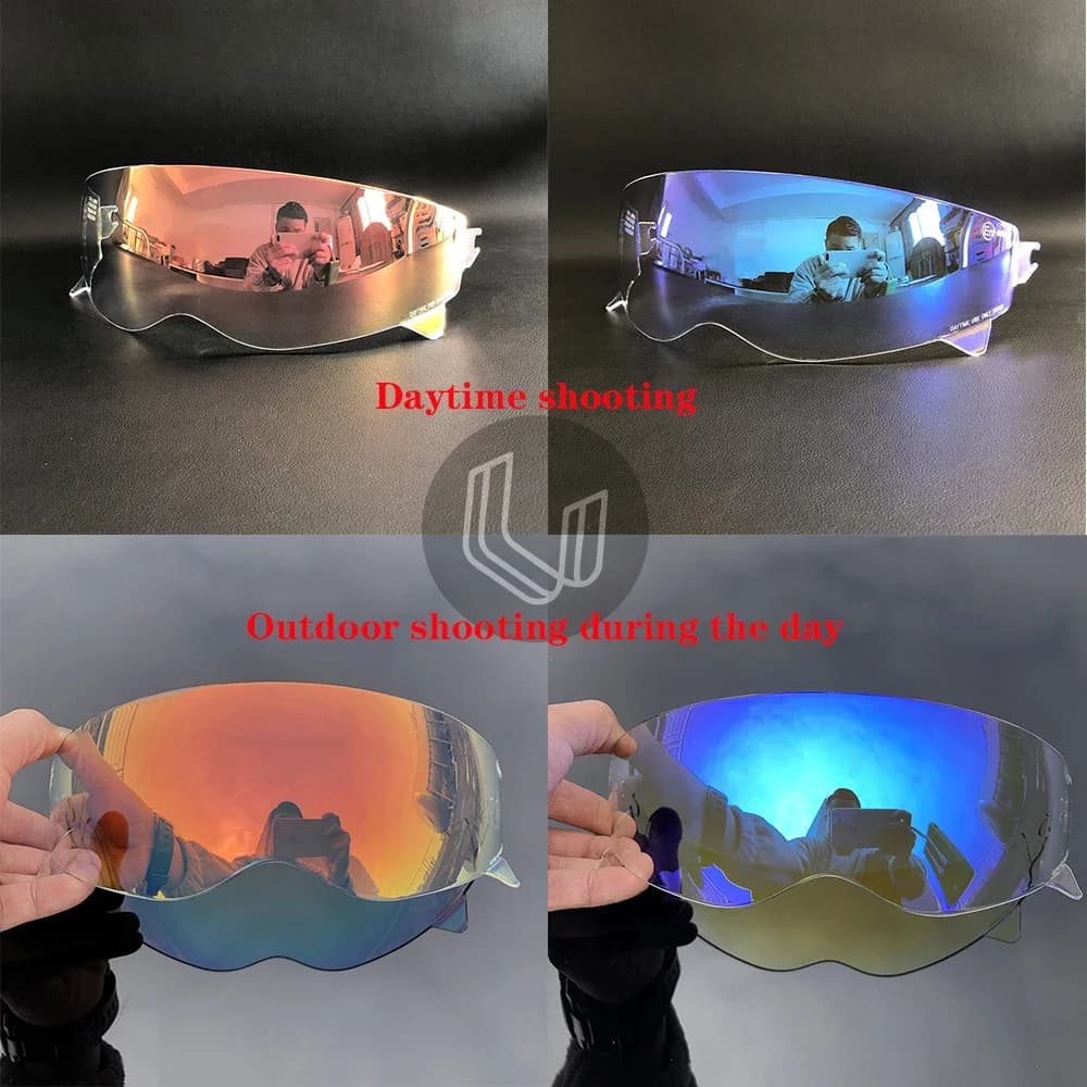 Visiera per casco moto Visiera PC anti-UV Lente Fumo scuro Visiera di ricambio KIT per Scorpion EXO Combat/Covert-X Retro