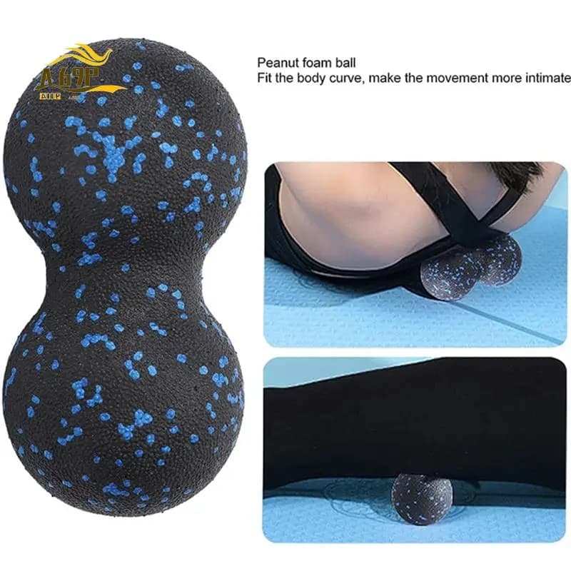 A69P-3PCS Yoga Roller Massage Set of peanut balls Fitness EPP Foam Column for Back Pain Stretching of Deep Fabrics Muscle Relaxation