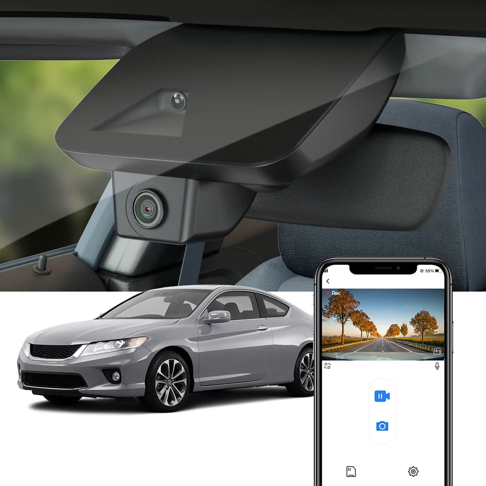 Fitcamx 4K Dash Cam per Honda Accord 2013 2014 2015, DVR per auto da cruscotto senza cuciture, telecamera da cruscotto Wifi, registrazione in loop