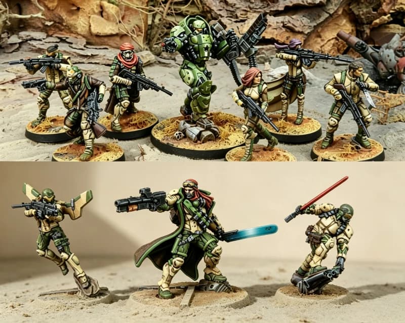 25mm+40mm Base Diecast Resin Assembled Model Kit War Game Chess Haqqislam Action Pack Unassembled and Unpainted
