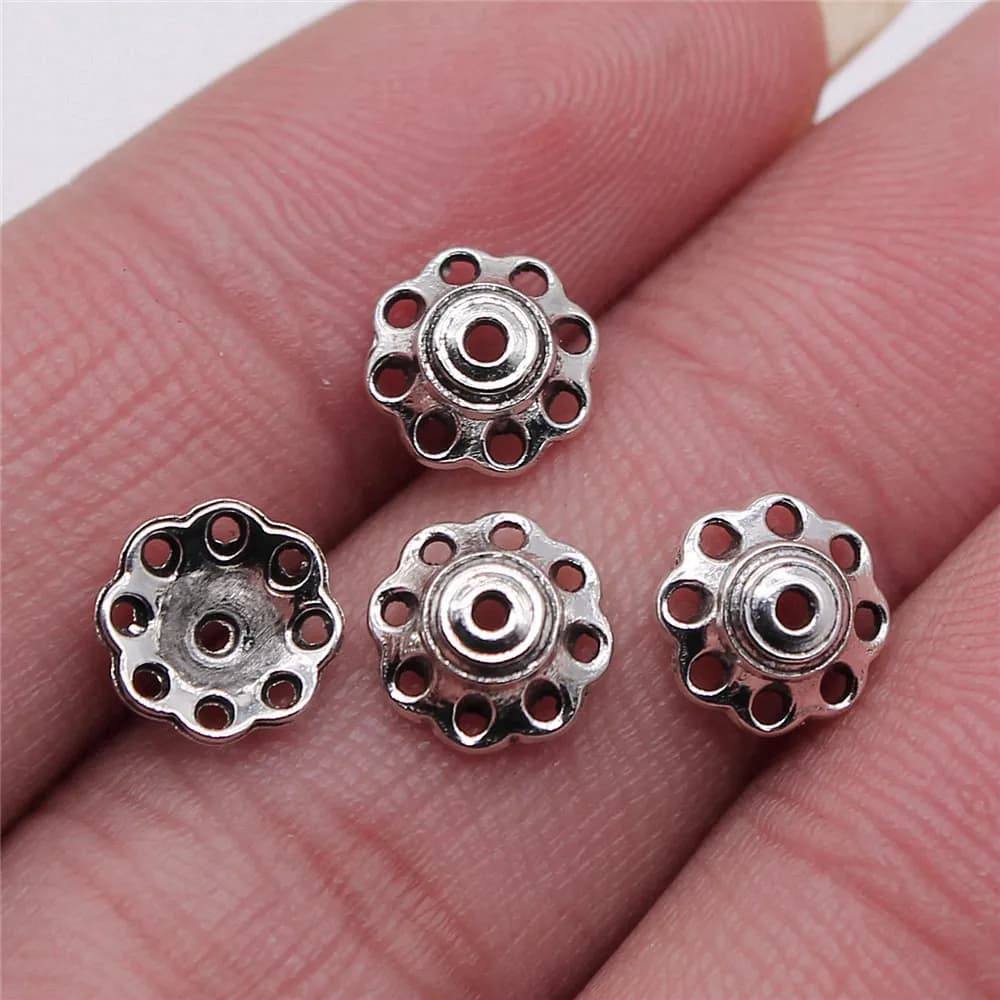 Jewelry Findings Bulk Zinc Alloy Making Bead Caps For Handmade For Handmade Craft Bracelet