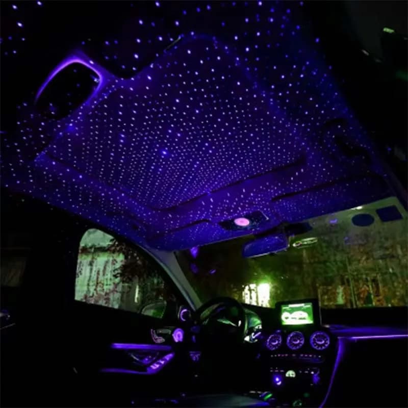 Luce Notturna LED Romantica a Cielo Stellato per Auto, Proiettore di Stelle Galattiche Alimentato USB 5V, Lampada per Tetto Auto e Decorazione Soffitto, Plug and Play