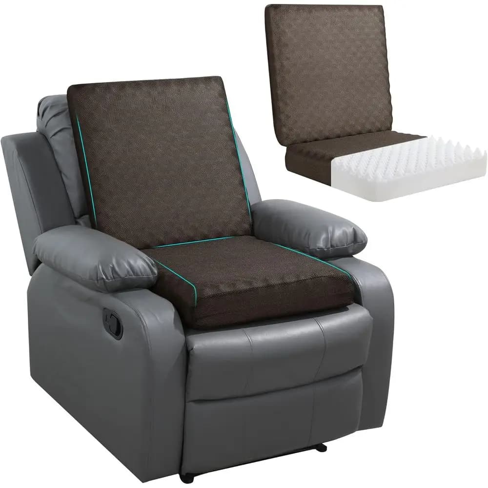 Cuscino Reclinabile Ergonomico Extra Large con Ventilazione, Antiscivolo e Supporto Lombare (20x20x4 pollici)