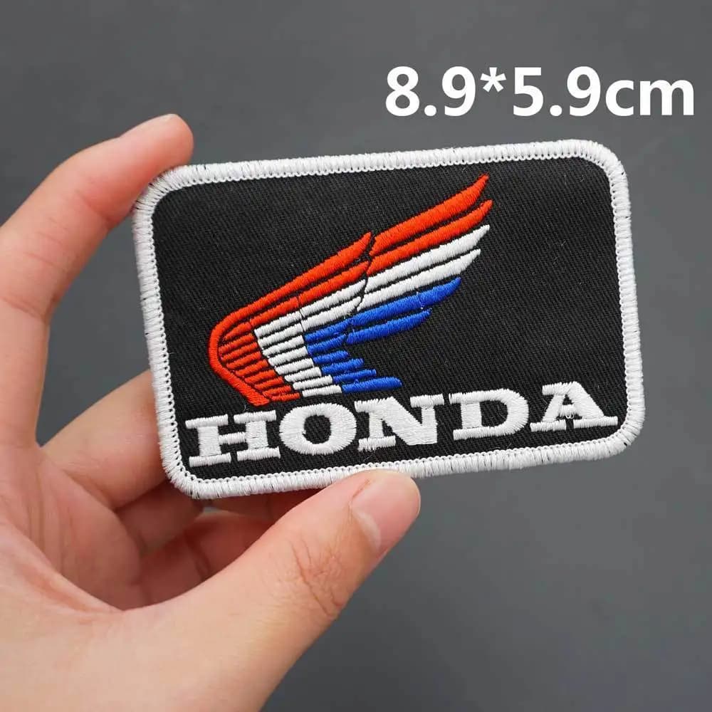 For Honda Crv CB400 CB650F CBF CBR250RR CRF SH300 NC750 Motorcycle Logo Embroidered Cloth Stickers Clothing Hole Patch Decal
