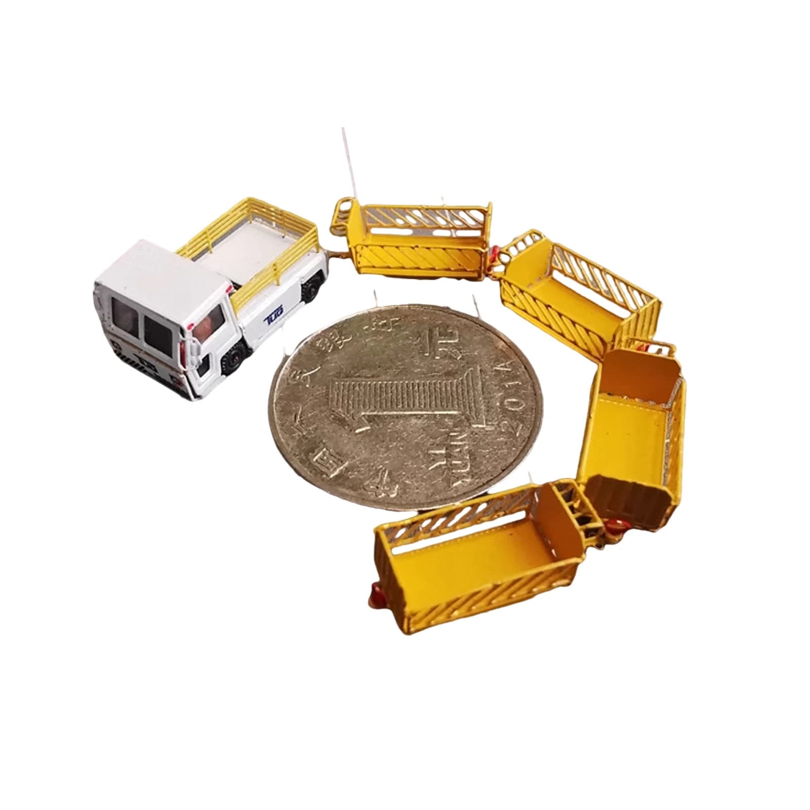 Scala 1:200 MH-50 Aeroporto Gestione a terra Bagagli Trasporto Rimorchio Modello di auto Giocattoli da collezione ad alta precisione Display di simulazione