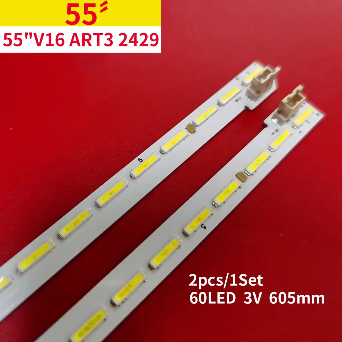 Striscia di retroilluminazione a LED a 2 pin 55LJ615V 55LW340C 55UH7700 55 V16 ART3 6916L2428A 6916L-2429A 2428A LC550EUE(FJ)(M1) 55lh6000
