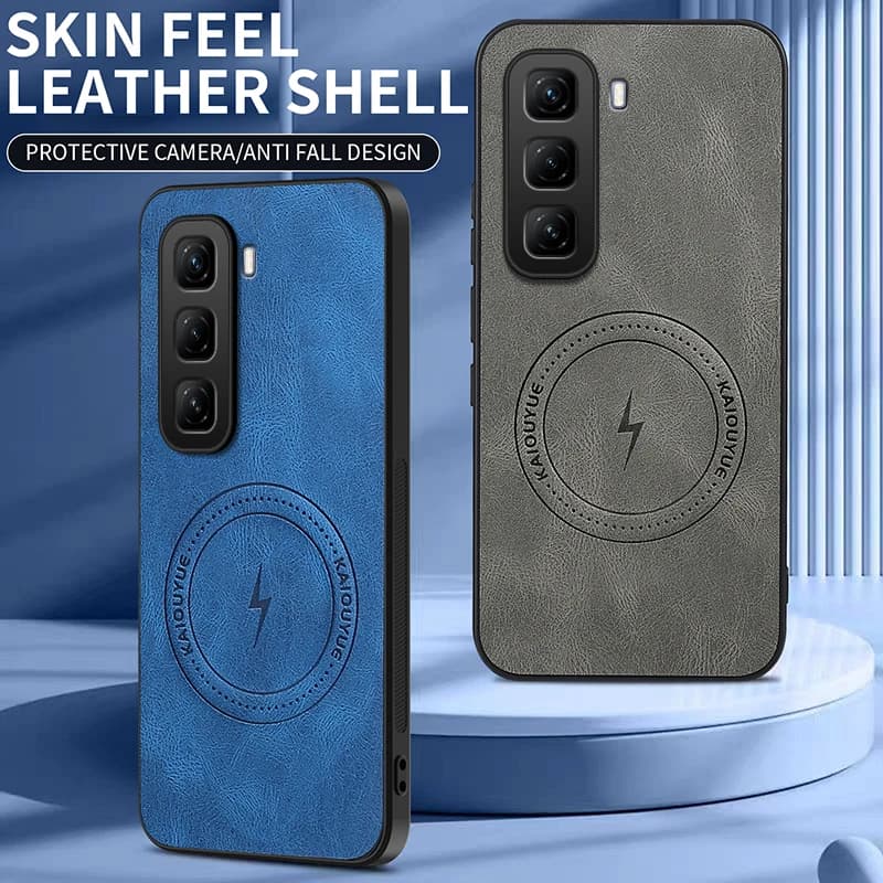 Per infinix Not 60Pro Plus Custodia in pelle di lusso Magsafe magnetica Cover posteriore protettiva per infinix Not 60i 60Pro Custodia per telefono