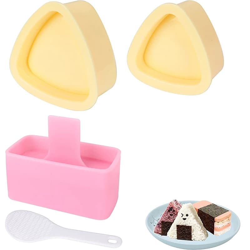 LMETJMA Confezione Stampo per Riso Musubi Maker Kit Antiaderente Musubi Maker Presse Stampo per Palline di Riso Kit di Strumenti per Creatore di Sushi Fai da Te JT189