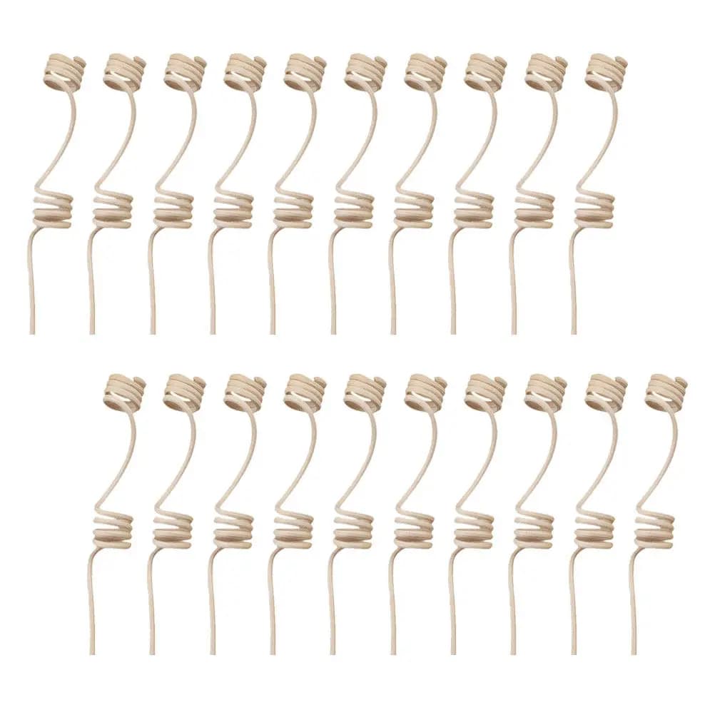 20 Pezzi Bastoncini Diffusori in Rattan Naturale a Doppia Spirale per Oli Essenziali, Diametro 2mm, 25cm, per Diffusore di Aromi Casa e Camera da Letto