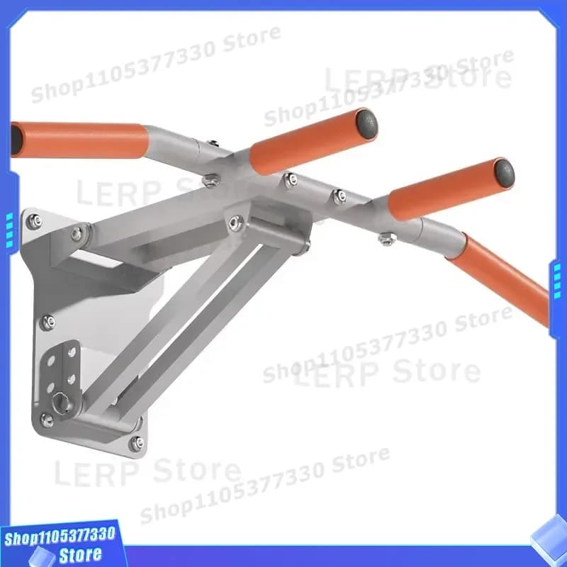 Wall Mounted Foldable Pull Up Bar Indoor Home Gym Fitness Equipment Horizontal Chin Up Rod for Muscle Building and Strength