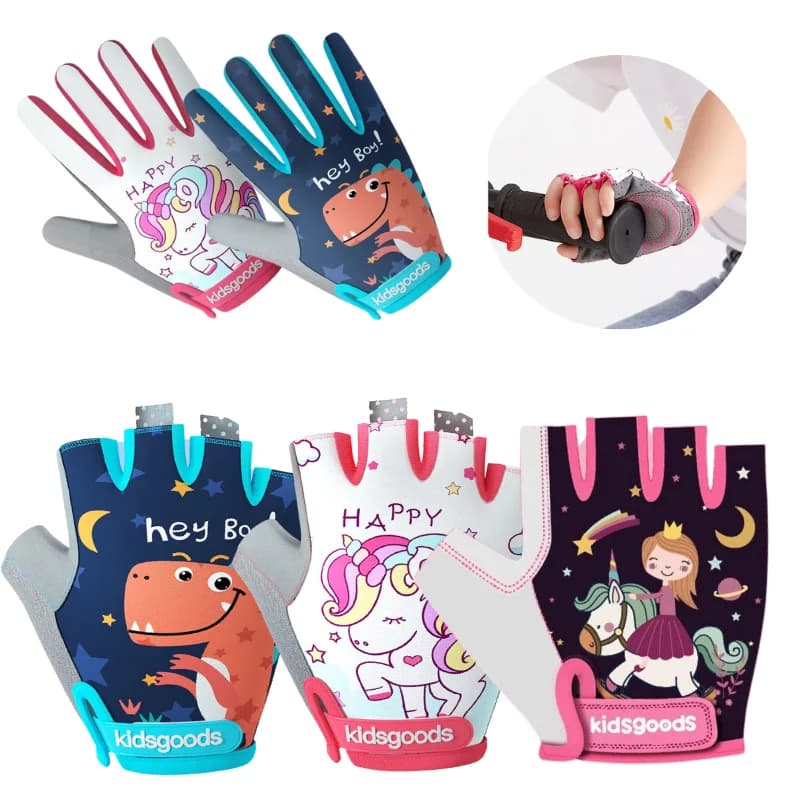 Cycling Gloves for Children Half fingers Skate Boy Mountain Bike Bicycle Gloves Sports Gloves for Boys and Girls Children