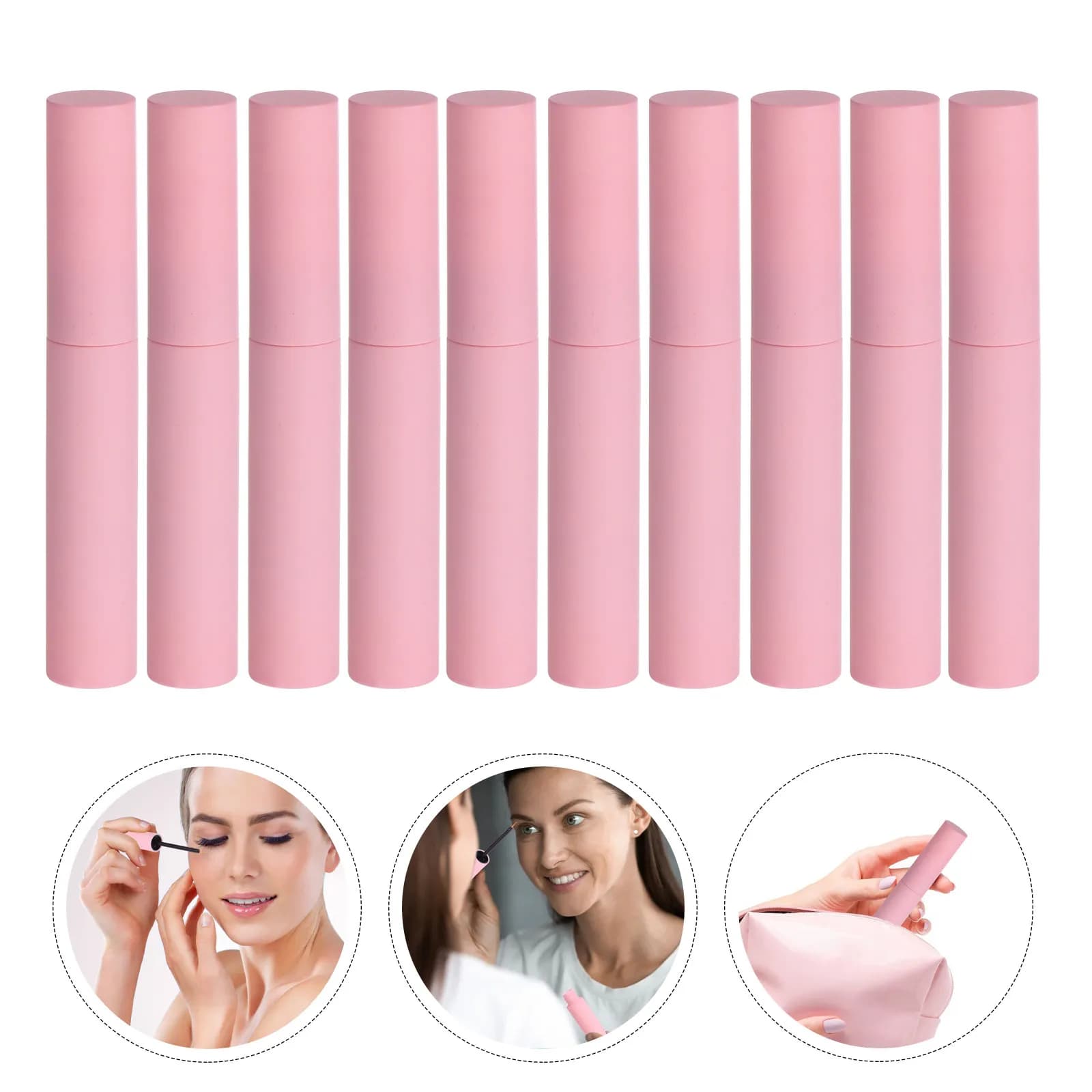 10 Pieces Vacuum Tubes for Liquid Growth Eyelashes, Rechargeable Flavors for Mascara, Sicuri, Inodori, in Plastic Premium for Store Eyelash Cream