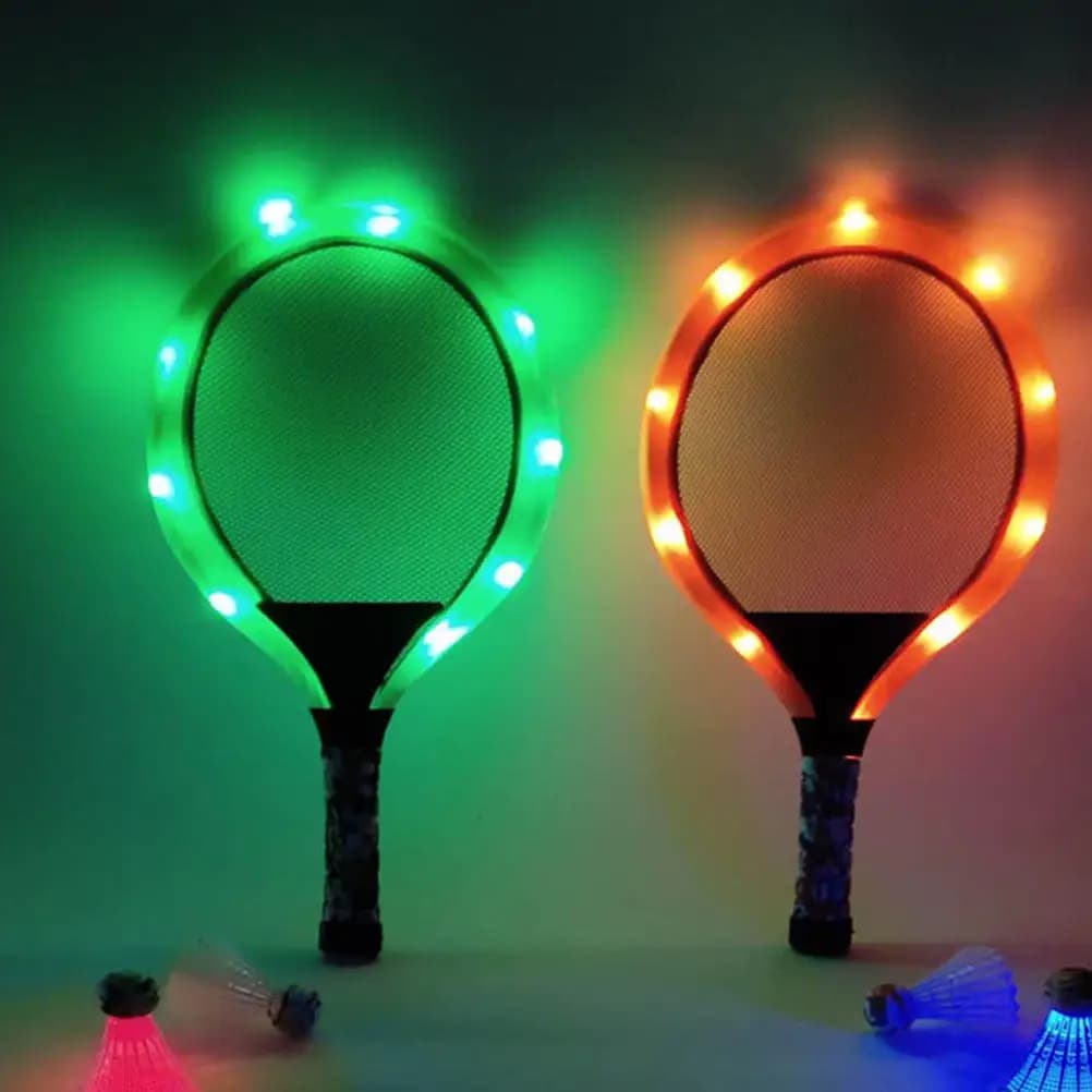 Children's Tennis Rack Set, Light ABS Plastic Lamps, Facili da Impugna, Kit Tennis Rackets Children's Fluorescent, to Play Open and Close