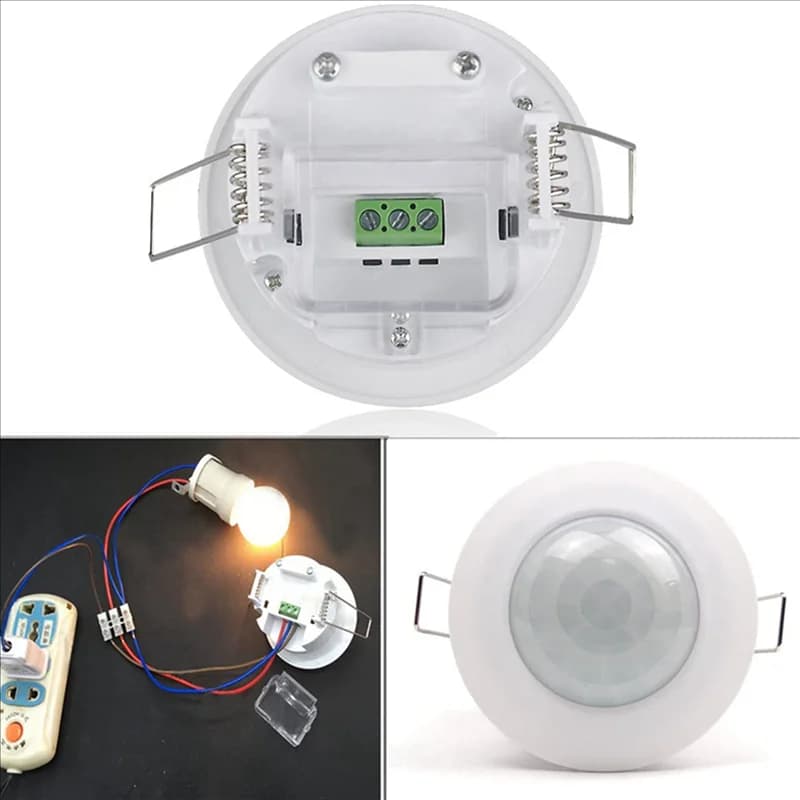 A64K 4X 110V-220V 360 ° Interruttore della luce del rilevatore del sensore di movimento a soffitto PIR da incasso a infrarossi, sensore della luce di movimento