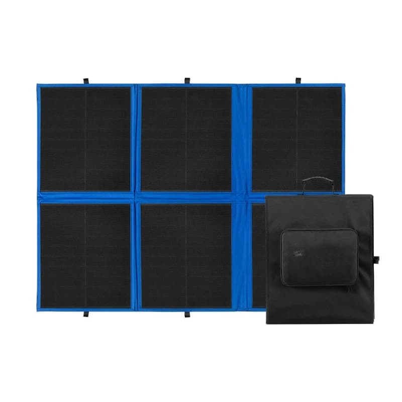 Pannello solare fotovoltaico pieghevole da 200W 12V/18V con MPPT, borsa in tessuto solare per campeggio e camper all'aperto