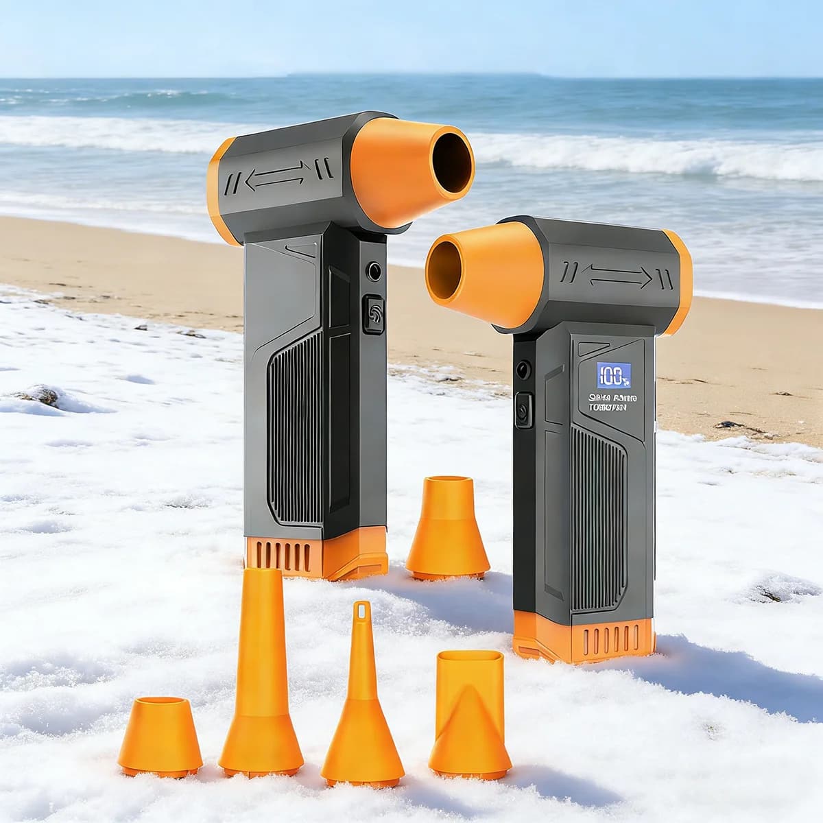 Turbo Jet Blower High Power Turbo Fan Wind Speed 52m/s 4000mAh Violent Air Blower LED Light Digital Display Portable Outdoor Use