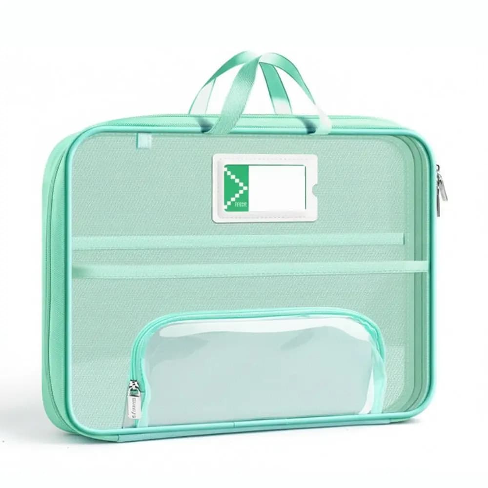 Thickened Mesh File Bag Handheld Large Opening Books Storage Bag Document Folder School Office