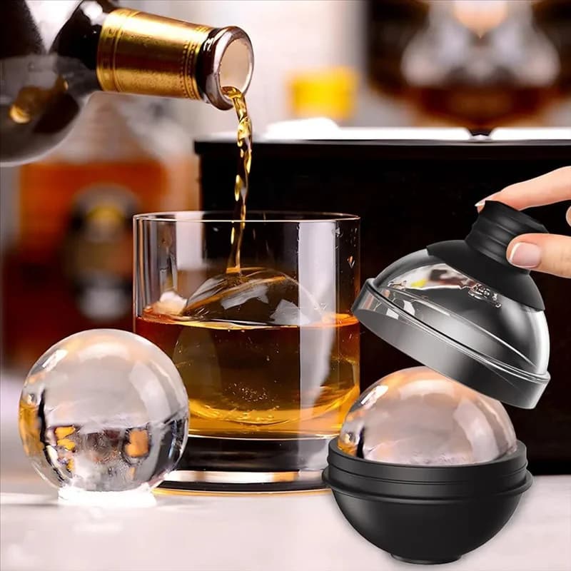 AAAN-DIY Per cocktail Stampo per hockey su ghiaccio 2X Stampo per ghiaccio in silicone Facile sformatura Home Bar Party Griglie per ghiaccio per whisky