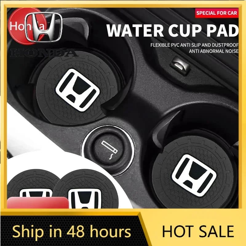 Accessori Auto per Honda: Nuovo Portabicchieri con Logo, Sottobicchiere in Silicone Antiscivolo per Honda Civic, Fit, Jazz, Accord, Pilot, Passport S