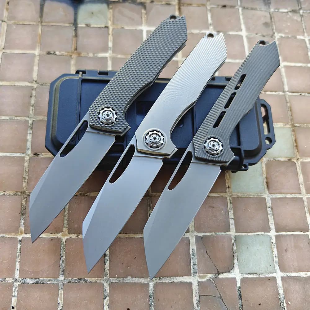 Nuovo Neutralizzatore JUFULE Realizzato Manico in Titanio Cuscinetto in Ceramica Tasca Strumento EDC Utensili da Cucina Caccia Campeggio 154CM Coltello Pieghevole per Esterni