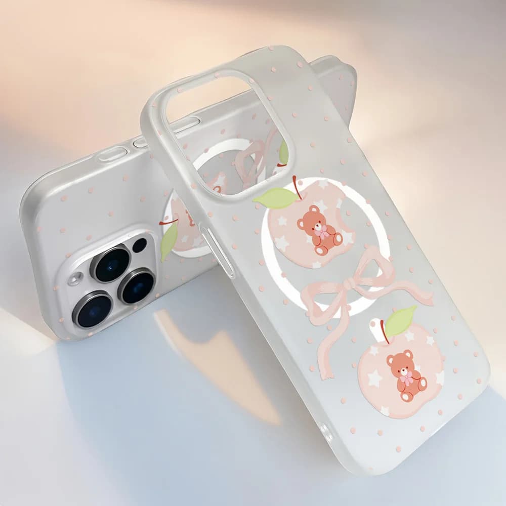 Custodia Magnetica Smerigliata Pnk Apple Blear per iPhone 17 Pro Max 17 16 15 ProMax 14 13 12 11, Cover Morbida con Ricarica Wireless