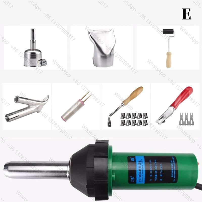 High Power Plastic Welding Gun PP Sheet Heat Gun PPR Floor Rubber Floor Leather PVC Plastic Floor Hot Melt Welding Gun 1080W