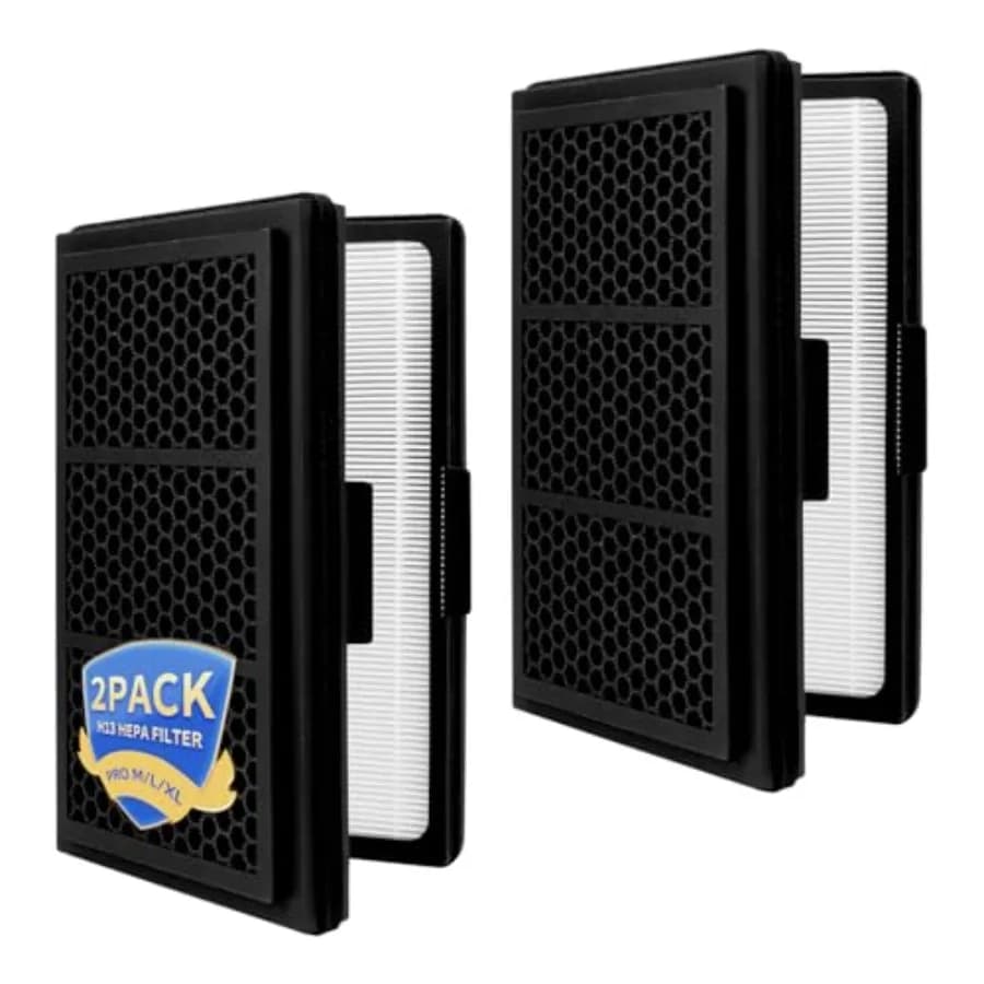 Filtro di ricambio Pro ML XL compatibile con purificatore d'aria Blueair Pro HEPA e filtro a carbone attivo, confezione da 2