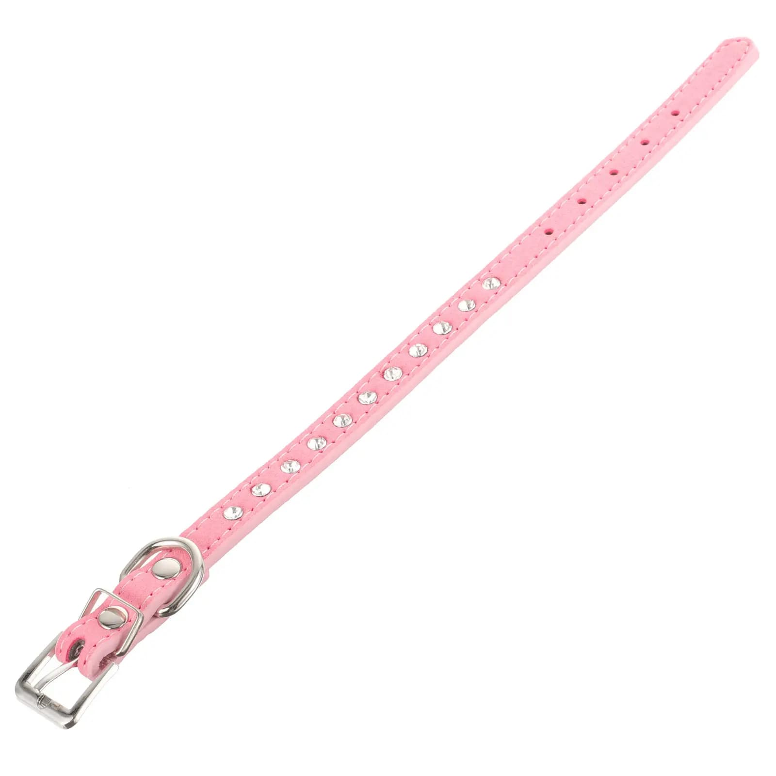 Collare per Animali Domestici in PU con Strass, Regolabile, per Gatti e Cuccioli, Elegante e Decorativo, Comodo e Resistente all'Usura