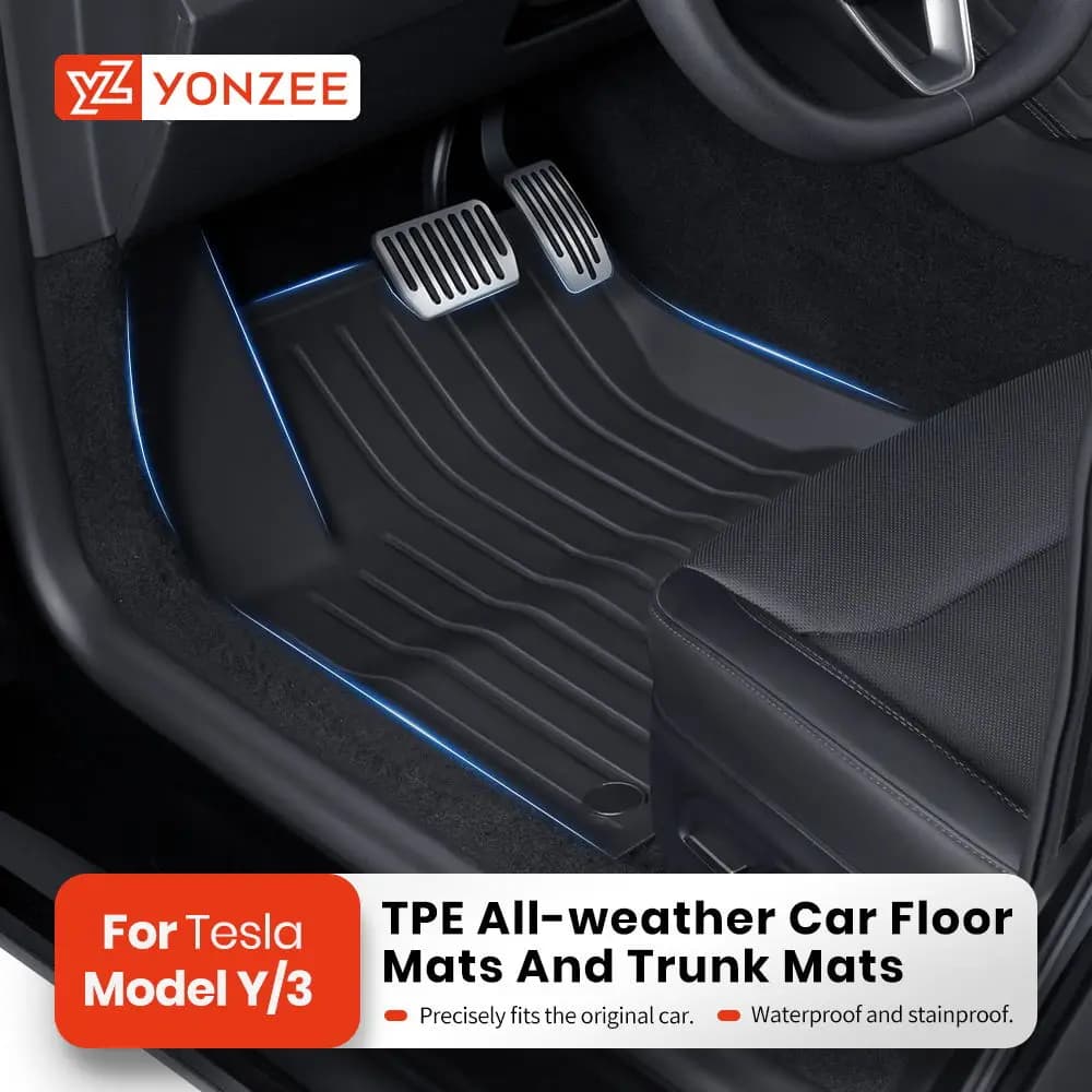 YZ for Tesla Model 3 2021-2023 Model 3 Highland 2024 TPE Mats Waterproof Mats Wear Resistant Mats Luggage Mats