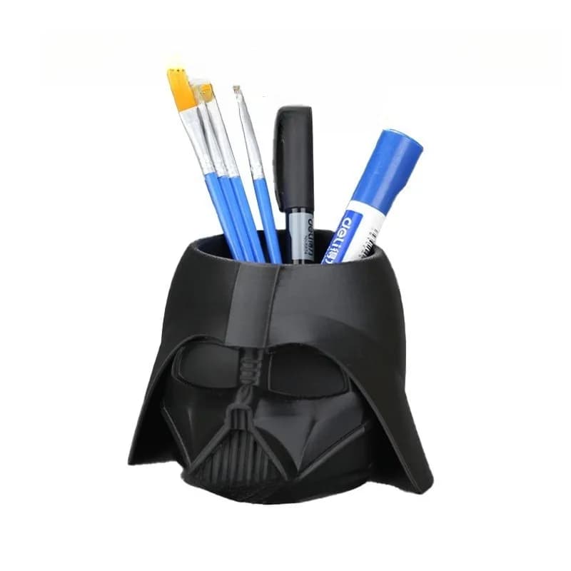 Portapenne da Scrivania Darth Vader di Star Wars, Organizer da Tavolo 3D con Personaggio, Contenitore per Cancelleria e Accessori per Ufficio