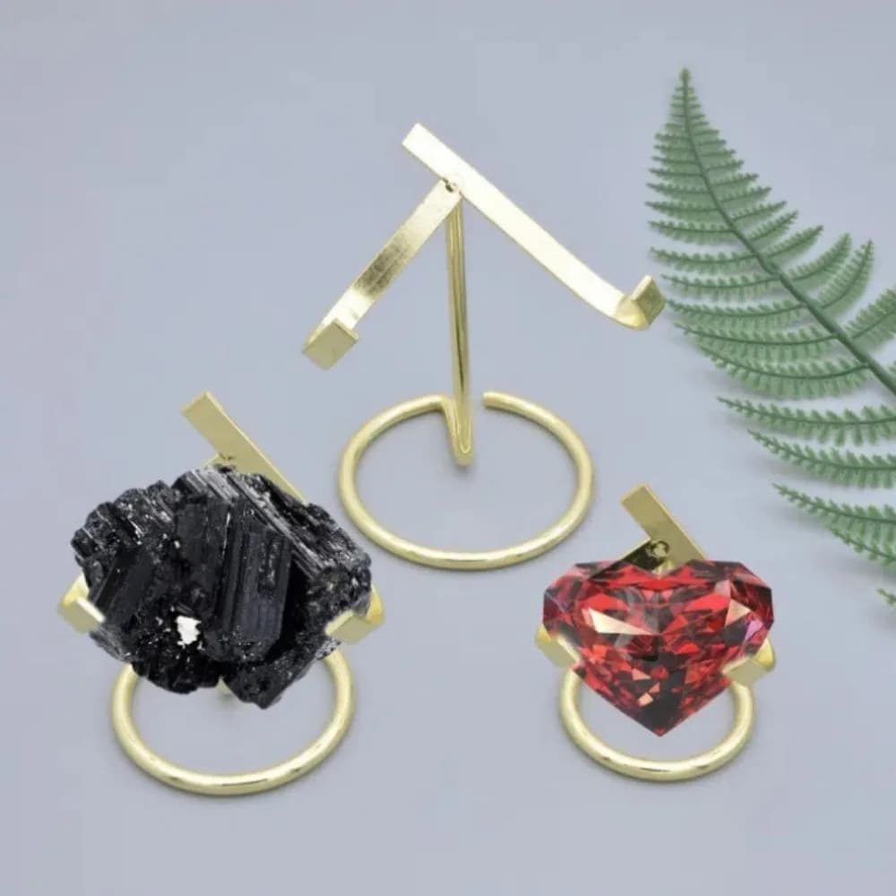 Creative Metal Crystal Ball Bearing Mini Decorative Exhibitor for Ornament Display with Platinum Iron Crystal Ball