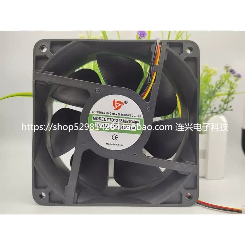 for Yingtian YTD121238B0340F 12V 0.85A 12038 12CM Cooling Fan for Welding Machine