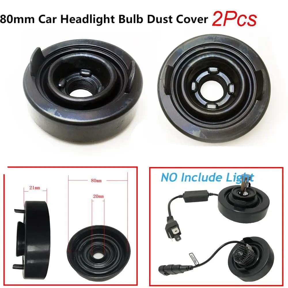 2 Pz 80mm Lampadina Del Faro Dell'automobile Copertura Antipolvere Faro In Gomma Morbida Tappo Antipolvere Impermeabile Per Auto LED HID Lampade Allo Xeno H1 H3 H4 H7
