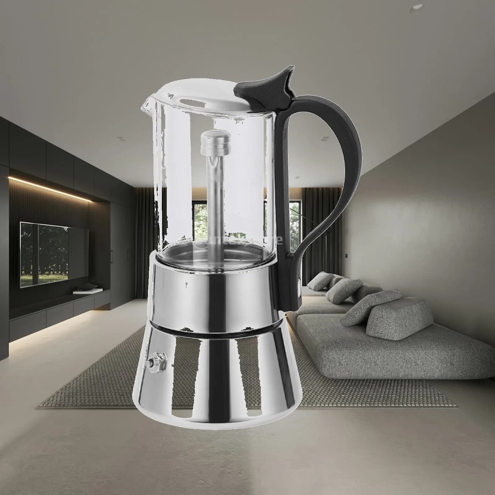 Stovetop Coffee Maker Pot Transparent Stovetop Coffee Maker Pot with Glass Chamber Stovetop Espresso Maker Stainless Steel