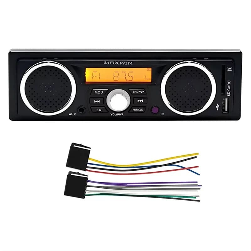 AB56-1 Din Autoradio MP3 Bluetooth Chiamata in vivavoce Autoradio integrato con 2 altoparlanti Supporta FM USB AUX