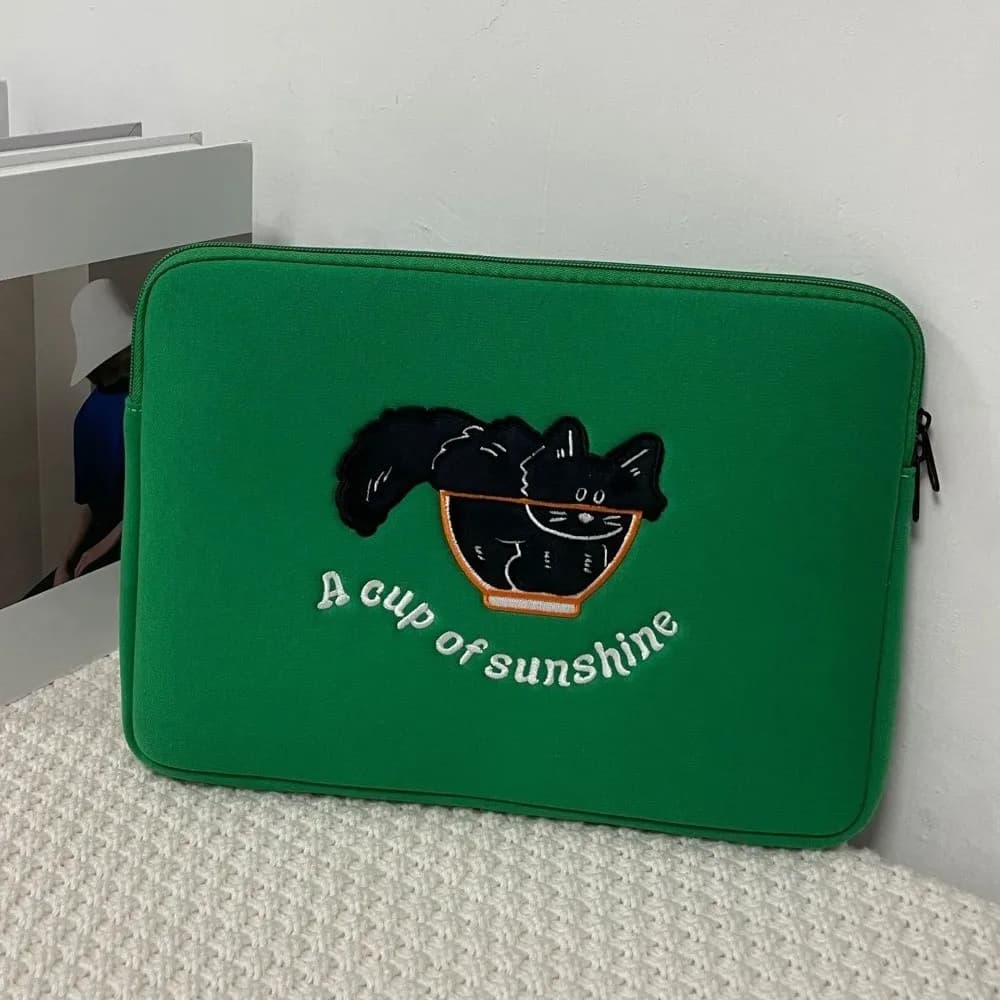 Custodia per Tablet 15.6 Pollici, Borsa per Laptop con Disegni di Orso e Cane, Custodia Protettiva Kawaii Antiurto per Ragazze, Borsa per Computer e Documenti