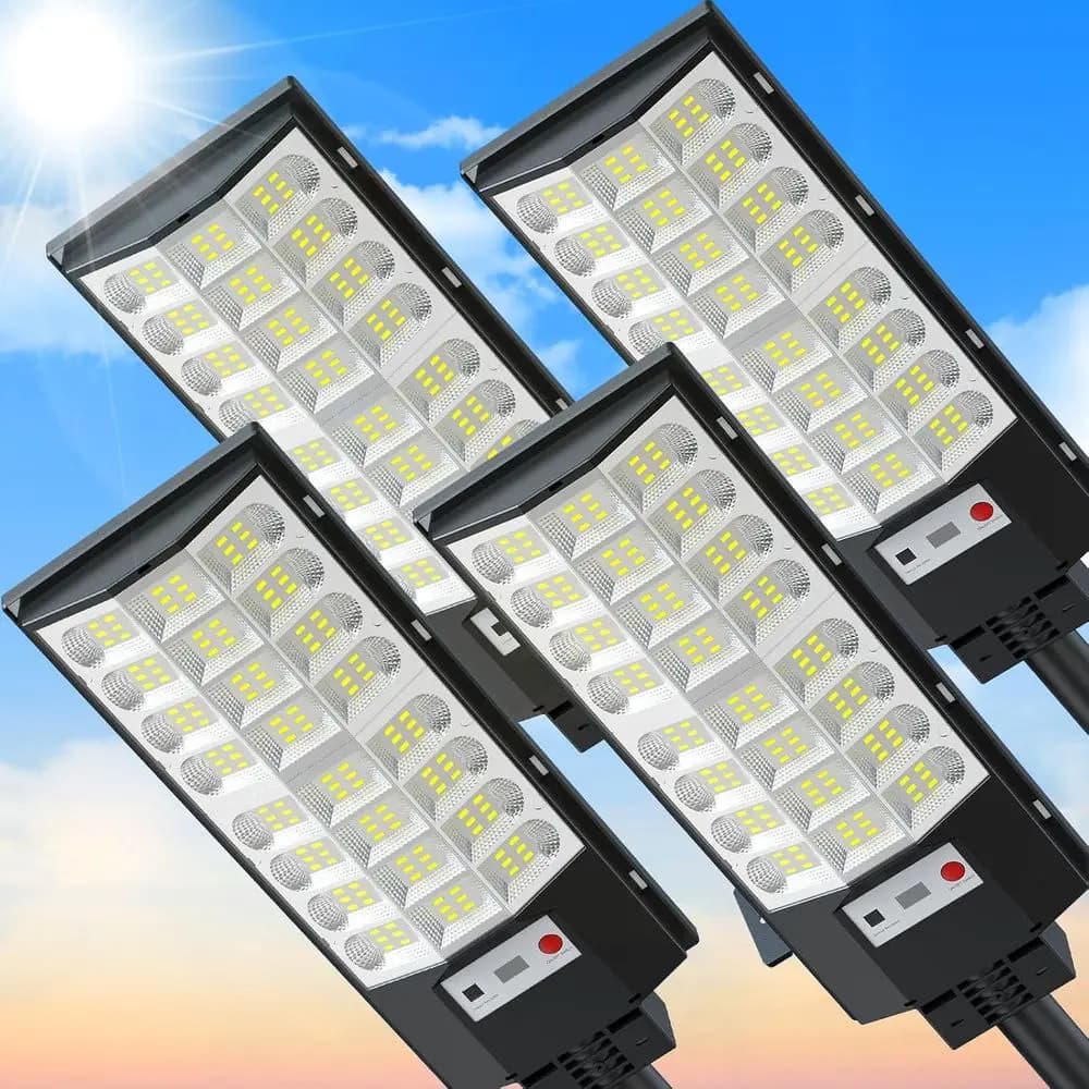 Luci da Esterno per Strada - Confezione da 4 Luci a LED con Sensore di Movimento IP66 Impermeabile dal Tramonto all'Alba, Luce di Sicurezza con Telecomando per Portico